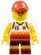 Minifig No: cty0770  Name: Beachgoer - Boy, Red Cap and Basketball Jersey
