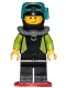 Minifig No: cty0797  Name: Coast Guard City - Diver, Black Wetsuit with White Logo