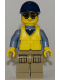 Minifig No: cty0837  Name: Mountain Police - Officer Male, Speed Boat with Life Jacket Center Buckle