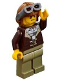 Minifig No: cty0879  Name: Mountain Police - Crook Male with Lined Jacket over Prisoner Shirt, Aviator Cap with Goggles