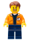 Minifig No: cty0895  Name: Miner - Equipment Operator with Beard, Reddish Brown Hair