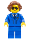 Minifig No: cty0947  Name: Pilot, Female, Short Reddish Brown Hair, Blue Airline Uniform