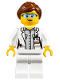 Minifig No: cty1011  Name: Scientist - Female, Blue Goggles and White Legs