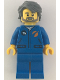 Minifig No: cty1068  Name: Astronaut - Male, Blue Jumpsuit, Dark Bluish Gray Hair and Full Angular Beard, Open Mouth Smile