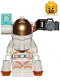 Minifig No: cty1092  Name: Astronaut - Male, White Spacesuit with Orange Lines, Side Camera and Lamp, Goatee