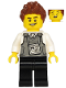Minifig No: cty1135  Name: Police - Security Officer, Black Legs, Brown Hair