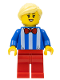 Minifig No: cty1139  Name: Ice Cream Vendor - Female, Red Legs, Bright Light Yellow Hair