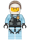 Minifig No: cty1148  Name: Police - Helicopter Pilot, Bright Light Blue Jumpsuit