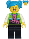 Minifig No: cty1219  Name: Poppy Starr - Lime Jacket, Black Legs