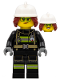 Minifig No: cty1254  Name: Fire Fighter, Female - Freya McCloud, Black Suit