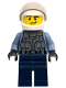 Minifig No: cty1285  Name: Police Officer - Sand Blue Police Jacket, Dark Blue Legs, White Helmet
