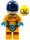 Minifig No: cty1410  Name: Lunar Research Astronaut - Male, Bright Light Orange and Dark Azure Suit, White Helmet, Dark Blue Visor, Beard
