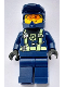 Minifig No: cty1475  Name: Police - City Officer Dark Blue Diving Suit and Helmet, Safety Glasses