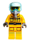 Minifig No: cty1502  Name: Fire - Reflective Stripes, Bright Light Orange Suit, White Helmet, Breathing Apparatus, Sunglasses
