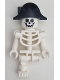 Minifig No: cty1659  Name: Skeleton - Standard Skull, Bent Arms Vertical Grip, Black Bicorne Hat, Single Leg