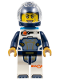 Minifig No: cty1692  Name: Astronaut - Female, White Spacesuit with Dark Blue Arms, Dark Blue Helmet, Trans-Clear Visor, Dark Azure Jet Pack