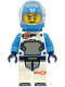 Minifig No: cty1729  Name: Astronaut - Male, White Spacesuit with Dark Azure Arms, Dark Azure Helmet, Dark Azure Backpack, Stubble