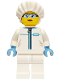 Minifig No: cty1750  Name: Police - City Forensic Detective Female, White Safety Jumpsuit, Safety Glasses