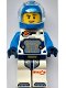 Minifig No: cty1775  Name: Astronaut - Male, White Spacesuit with Dark Azure Arms, Dark Azure Helmet, Trans-Clear Visor, Stubble