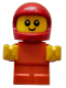 Minifig No: cty1943  Name: Driver Junior - Reddish Orange Body, Red Helmet (Construction Worker)