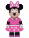 Minifig No: dis011  Name: Minnie Mouse, Disney, Series 1 (Minifigure Only without Stand and Accessories)