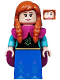 Minifig No: dis033  Name: Anna, Disney, Series 2 (Minifigure Only without Stand and Accessories)