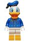 Minifig No: dis053  Name: Donald Duck - Plaid Shirt with Yellow Buttons