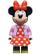 Minifig No: dis074  Name: Minnie Mouse - Bright Pink Jacket, Red Polka Dot Dress, Red Bow