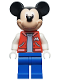 Minifig No: dis075  Name: Mickey Mouse - Red Jacket with White Letter M