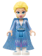 Minifig No: dis125  Name: Elsa - Glitter Cape with Two Tails, Medium Blue Skirt with White Shoes, Small Open Mouth Smile