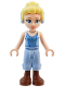 Minifig No: dis152  Name: Cinderella - Bright Light Blue Top, Cropped Trousers