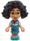 Minifig No: dis173  Name: Mirabel Madrigal - Micro Doll, Bright Green Glasses, Open Eyes