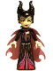 Minifig No: dis181  Name: Maleficent - Mini Doll, Lavender Eye Shadow, Magenta Lips, Medium Lavender Cape