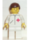 Minifig No: doc005  Name: Doctor - Straight Line, White Legs, Brown Male Hair