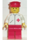 Minifig No: doc012  Name: Doctor - Straight Line, Red Legs, Red Hat