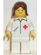 Minifig No: doc018  Name: Doctor - Straight Line, White Legs, Brown Female Hair