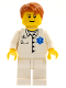 Minifig No: doc035b  Name: Doctor - EMT Star of Life Button Shirt, White Legs, Dark Orange Short Tousled Hair, Reddish Brown Eyebrows