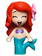 Minifig No: dp088  Name: Ariel, Mermaid - Micro Doll, Bright Pink Flower