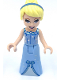 Minifig No: dp095a  Name: Cinderella - Dress with Stars and Bow, Thick Hinge