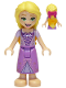 Minifig No: dp103  Name: Rapunzel with 2 Bows in Hair (Bright Light Orange and Magenta)