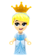 Minifig No: dp123  Name: Cinderella - Micro Doll, Pearl Gold Tiara
