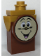 Minifig No: dp129  Name: Cogsworth - Printed Face, Pearl Gold Top, no Pendulum Sticker