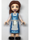 Minifig No: dp132  Name: Belle - Medium Blue Dress, Open Mouth Smile