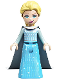 Minifig No: dp136  Name: Elsa - Medium Azure Skirt, Medium Blue Long Narrow Glitter Cape