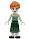 Minifig No: dp160  Name: Anna - Dark Green Skirt with Flowers, Sand Green Vest, Light Aqua Sleeves