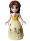 Minifig No: dp174  Name: Belle - Dress with Red Roses, no Sleeves, Dark Pink Lips, Open Mouth, Long Eyelashes
