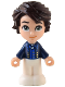 Minifig No: dp179  Name: Prince Eric - Micro Doll, Dark Blue Suit Jacket, White Pants