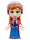Minifig No: dp182  Name: Anna - Micro Doll, Magenta Dress