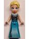 Minifig No: dp190  Name: Elsa - Dark Turquoise Dress and Dark Green Halter Top