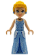 Minifig No: dp205  Name: Cinderella - Bright Light Blue and Metallic Light Blue Dress, Bright Light Orange Hair